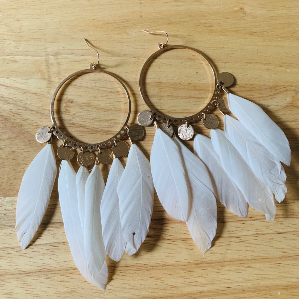 White Feather Torrid Earrings